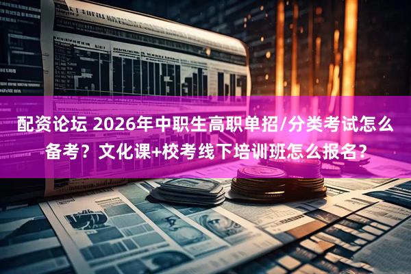 配资论坛 2026年中职生高职单招/分类考试怎么备考？文化课+校考线下培训班怎么报名？